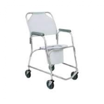 CADEIRA SANITARIA ALUMINIO C/ RODAS